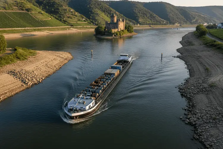 Niedrigwasser im Rhein bedroht die deutsche Wirtschaft existenziell