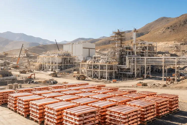 Cobre plant gestuften Ausbau des Kupferbergwerks Sierra Atacama
