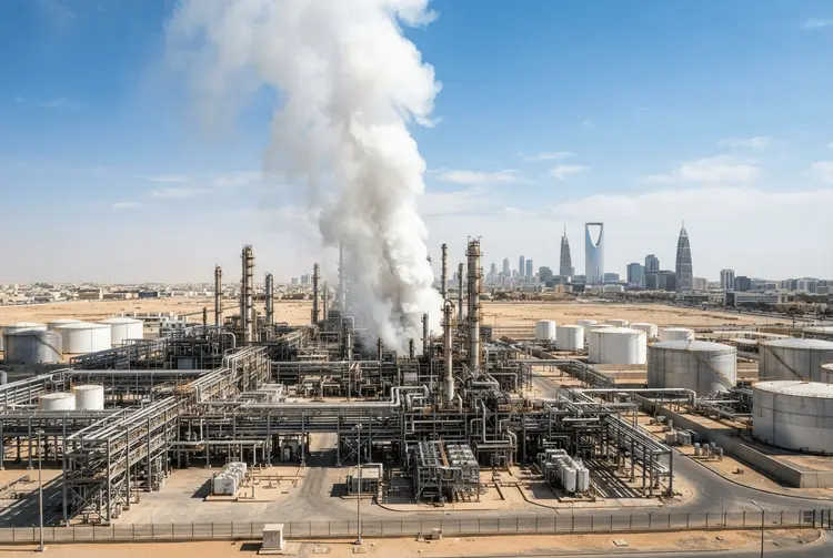 Rauchwolke bei Aramco-Anlage in Riad: Spannungen mit Huthis eskalieren