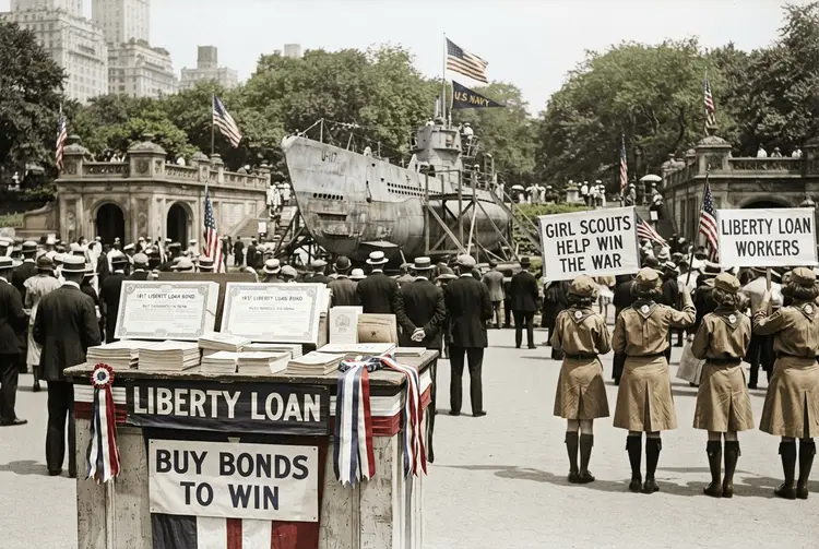 Wie die USA den Ersten Weltkrieg mit Chaplin und Girl Scouts finanzierten