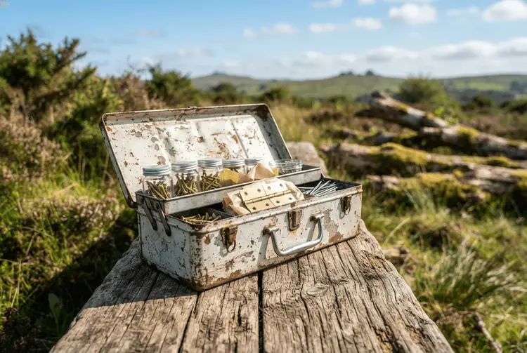 Vaters Werkzeugkiste: Wie recycelte Materialien eine nachhaltige Hütte formten