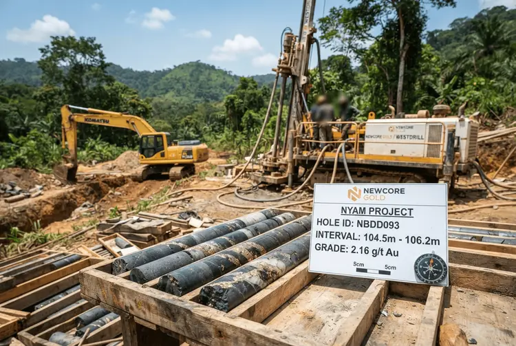 Newcore Gold trifft hochgradiges Gold bei Enchi-Projekt in Ghana