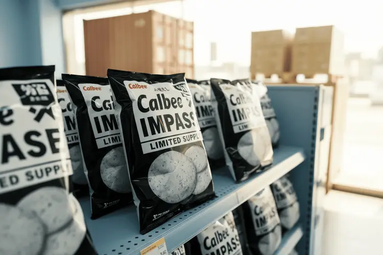 Calbee stellt Snack-Verpackungen auf Schwarz-Weiß um wegen Iran-Krieg