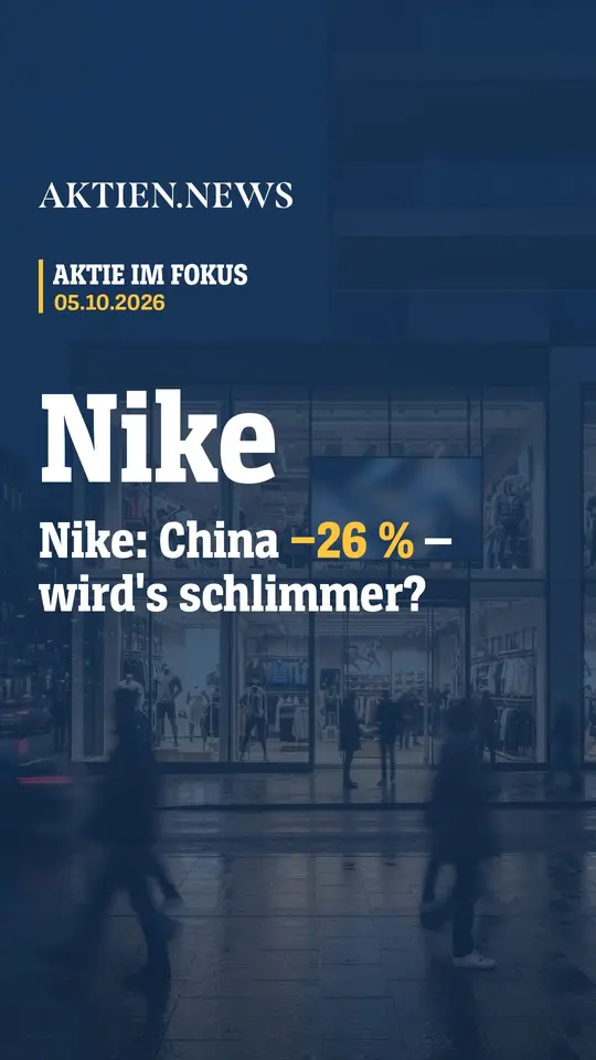 Nikes China-Umsatz bricht um 26 Prozent ein – und die Lage wird noch schlimmer